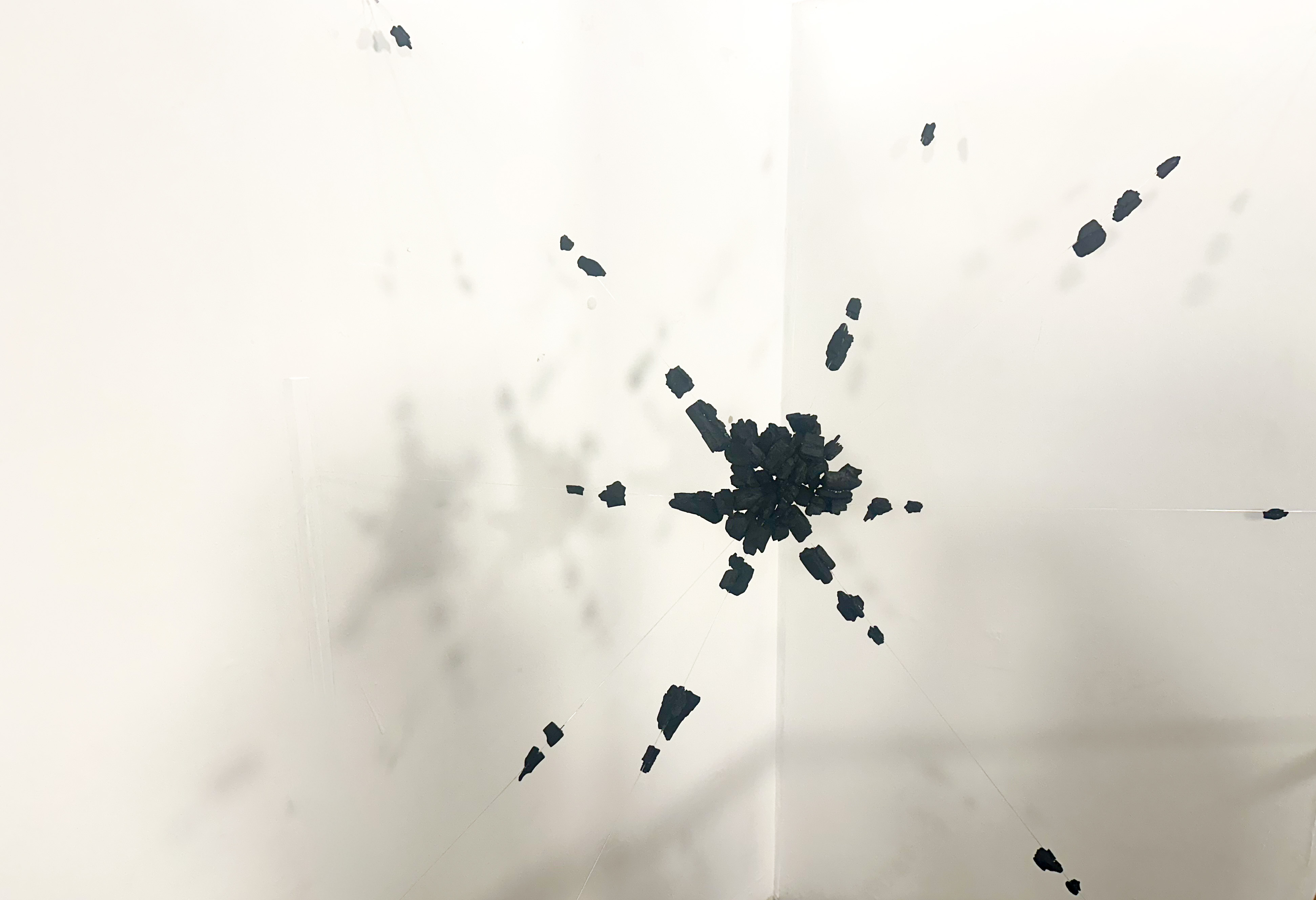 Dark Matter installation testing and development by contemporary artist Lea Langley